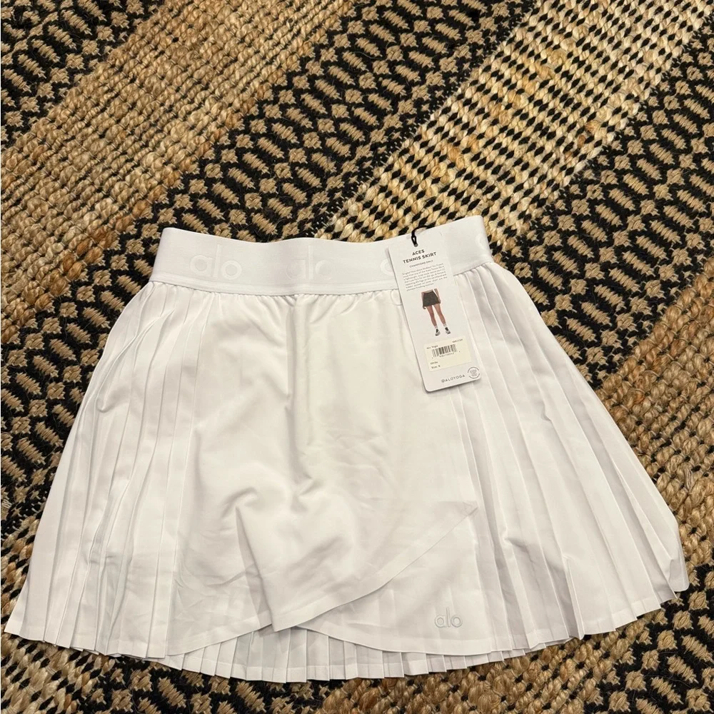 ALO Yoga White Skater Skirt